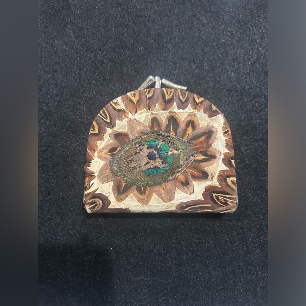 VINTAGE Peacock & Pheasant Coin Purse